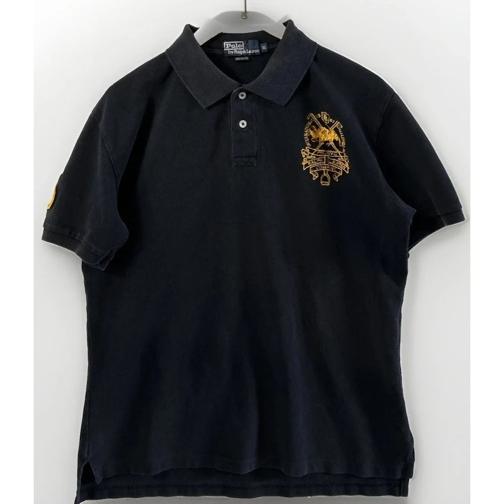Mens Vintage Polo Ralph Lauren Stampede International Challenge Polo USA L/XL